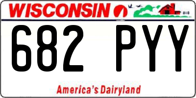 WI license plate 682PYY