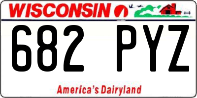 WI license plate 682PYZ
