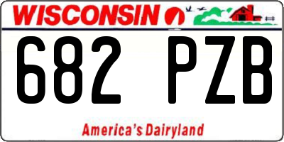 WI license plate 682PZB