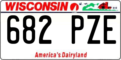 WI license plate 682PZE