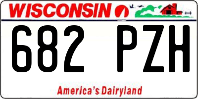 WI license plate 682PZH