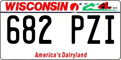 WI license plate 682PZI