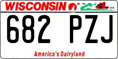 WI license plate 682PZJ