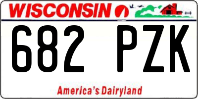 WI license plate 682PZK