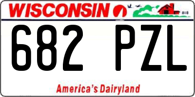 WI license plate 682PZL
