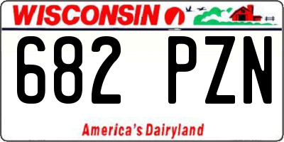 WI license plate 682PZN