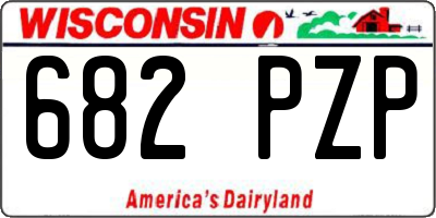 WI license plate 682PZP