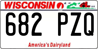 WI license plate 682PZQ