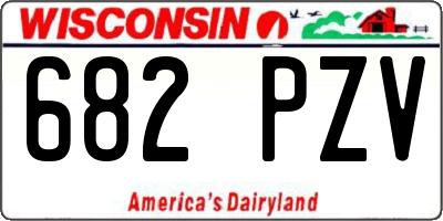 WI license plate 682PZV