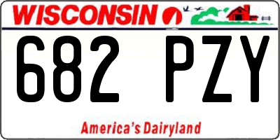 WI license plate 682PZY