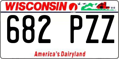 WI license plate 682PZZ
