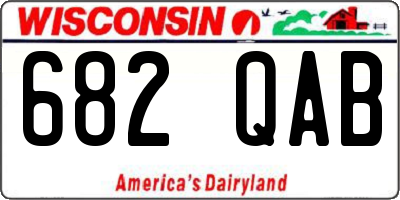 WI license plate 682QAB
