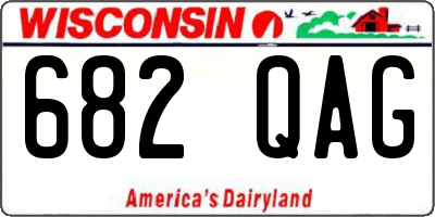 WI license plate 682QAG