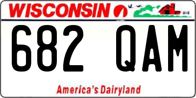 WI license plate 682QAM