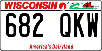 WI license plate 682QKW