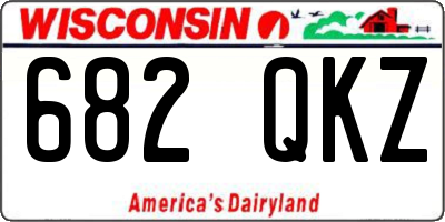 WI license plate 682QKZ