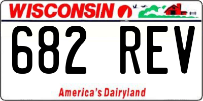 WI license plate 682REV
