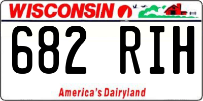 WI license plate 682RIH