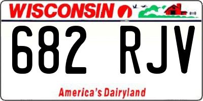 WI license plate 682RJV
