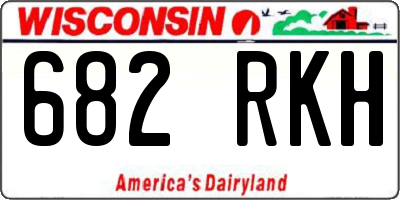 WI license plate 682RKH