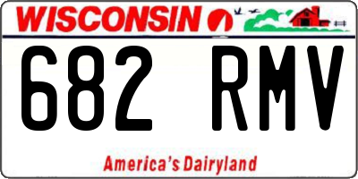 WI license plate 682RMV