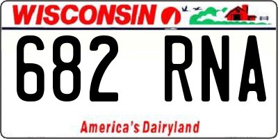 WI license plate 682RNA