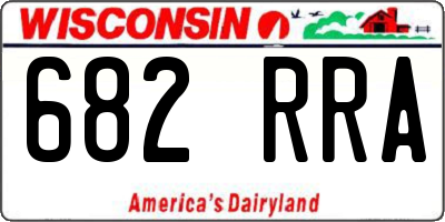 WI license plate 682RRA