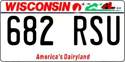 WI license plate 682RSU