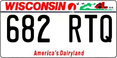WI license plate 682RTQ