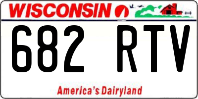 WI license plate 682RTV