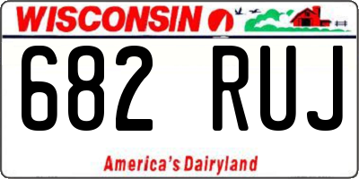 WI license plate 682RUJ