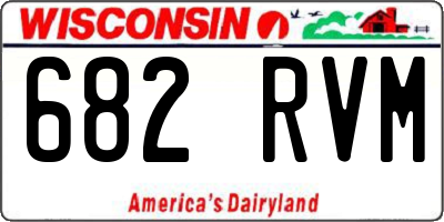 WI license plate 682RVM