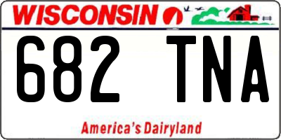 WI license plate 682TNA