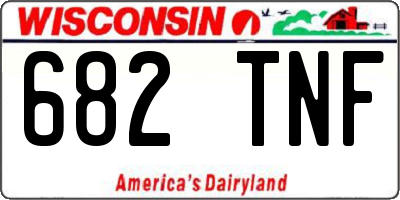 WI license plate 682TNF