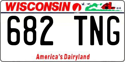 WI license plate 682TNG