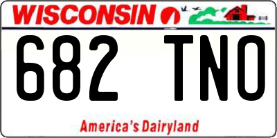 WI license plate 682TNO