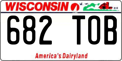 WI license plate 682TOB