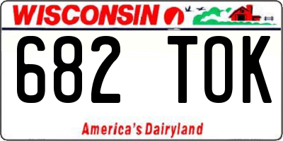 WI license plate 682TOK