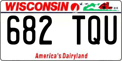 WI license plate 682TQU