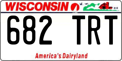 WI license plate 682TRT