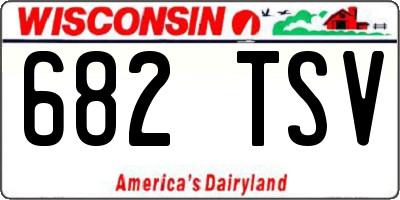 WI license plate 682TSV