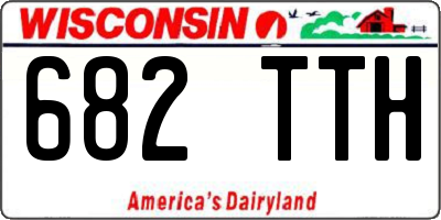 WI license plate 682TTH