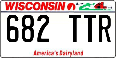 WI license plate 682TTR