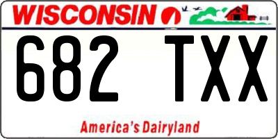 WI license plate 682TXX