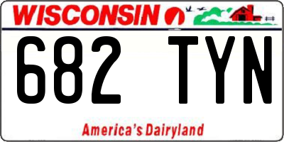 WI license plate 682TYN