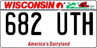 WI license plate 682UTH