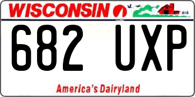 WI license plate 682UXP