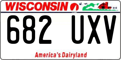 WI license plate 682UXV