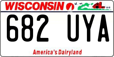 WI license plate 682UYA
