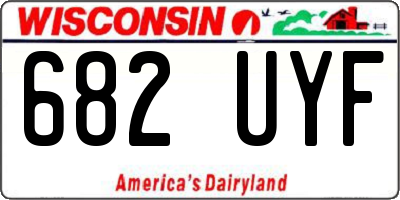 WI license plate 682UYF